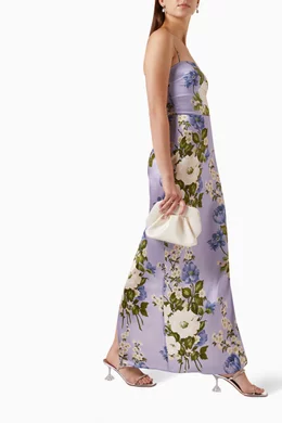 Buy Reformation Purple Frankie Maxi Dress in Silk-charmeuse For Women  Online | Ounass Qatar