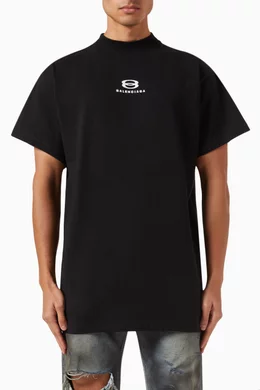 Buy Balenciaga Black Unity Sports Icon Deconstructed T-Shirt
