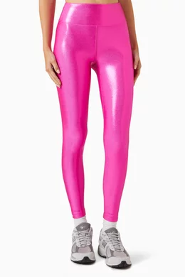 Buy Heroine Sport Pink Marvel Leggings in Metallic nylon For Women Online Ounass Qatar