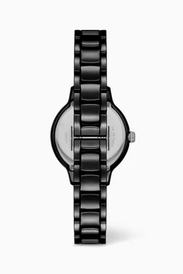 Buy Emporio Armani Black Cleo Quartz Watch, 32mm For Women  display picture 1