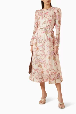 chinese dress ladies Zimmermann Matchmaker Frilled Midi Dress