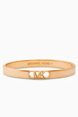 Buy Michael Kors Rose Gold Empire Logo Bangle in 14kt Rose Gold