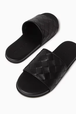 Buy Bottega Veneta Black Sunday Padded Mule Sandals in
