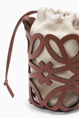 Buy LOEWE Brown Anagram Cut-out Crossbody Bag in Calfskin