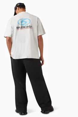 Buy Balenciaga Neutral Medium-fit Surfer Logo T-shirt in