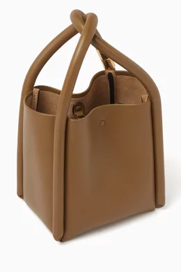 Buy BOYY Green Small Lotus 12 Tote Bag in Pegaso Leather For Women