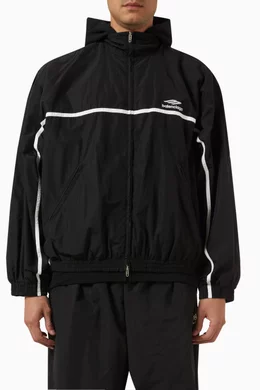 Buy Balenciaga Black 3B Sports Icon Layered Tracksuit Jacket