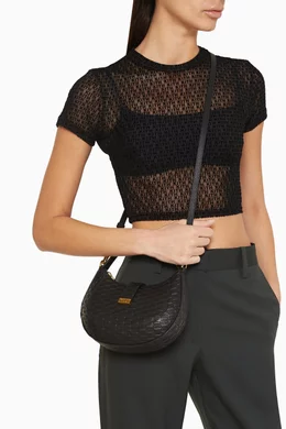 Kith Monogram Saffiano Mini Pouch Black バッグ Kith Monogram