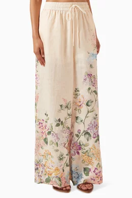 【Zimmermann】Halliday フローラル シルクパラッツォパンツ Zimmermann】Halliday フローラル シルクパラッツォパンツ