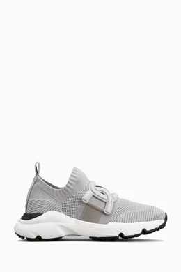 Buy Tod s Grey Kate Slip on Sneakers in Fabric For Women Online Ounass Qatar