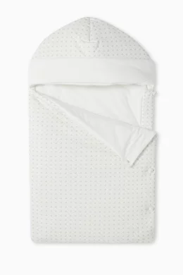 Buy Emporio Armani Neutral Eagle Monogram Sleeping Bag in Cotton For Baby Boys Online Ounass Qatar