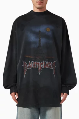 Shop Balenciaga Paris Moon Double Front Oversized T-Shirt | Saks Fifth  Avenue