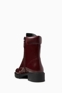 Buy Coach Burgundy Leighton Combat Boots in Leather For Women Online Ounass Qatar