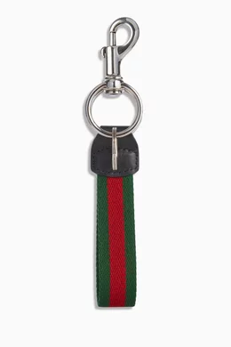 Buy Gucci Black Signature Web Keychain in Canvas For Men Online Ounass Qatar