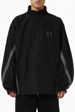 【コラボ品♪】BALENCIAGA Wind Jacket x Under Armour Black Balenciaga x UNDER ARMOUR コラボ 2025年 春が海外発売