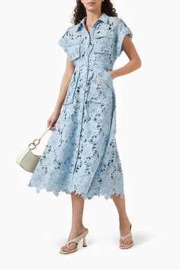 chinese dress ladies Aubrey Appliqué Shirt Midi Dress main image 1