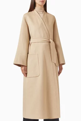 コート MAX MARA 'Vezzoso' coat Beige Vezzoso camel hair wrap coat in beige - Max Mara | Mytheresa