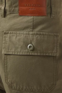 Buy Weekend Max Mara Green Quiz Pants in Cotton-canvas For