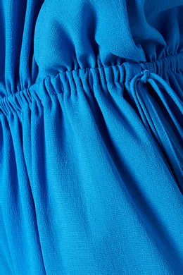 Buy ORR Blue Ruched Sleeveless Resort Dress For Women Online 