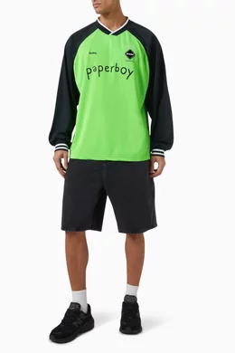 トップス FCRB 24AW paperboy L/S GAME SHIRT GREEN M FCRB 24AW paperboy L/S GAME SHIRT グリーン