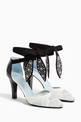 パンプス Valentino Garavani Two-Tone Leather Foliefoliage Pumps Valentino Women's Sale on Designer Bags, Pumps & Sandals