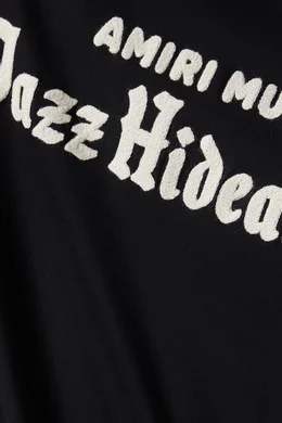 AMIRI ジャズ ハイダウェイ Tシャツ ロゴ グラフィック コットン Buy Amiri Black Jazz Hideaway-print T-shirt in Cotton For