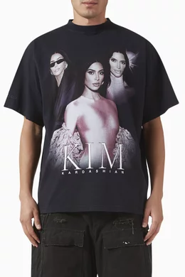 Buy Balenciaga Black Unisex Kim K Oversized T-shirt in