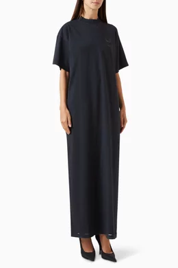 【BALENCIAGA】Nail Polish マキシ Tシャツドレス★ブラック Buy Balenciaga Black Nail Polish Maxi T-Shirt Dress in