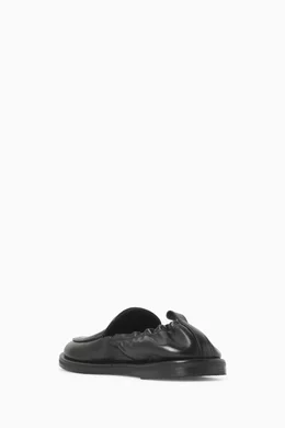 Buy Studio Nicholson Black Donovan Loafers in Leather For Men