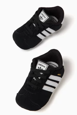 Buy adidas Black Gazelle Crib Sneakers in Suede For Baby Boys