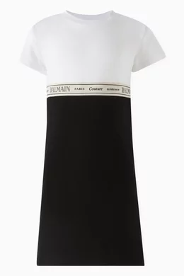 balmain t shirt dress Balmain Teen White Logo T-Shirt Dress