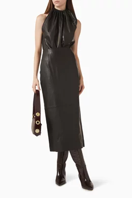 Buy Scanlan Theodore Black Pencil Skirt in Leather For Women Online |  Ounass Qatar