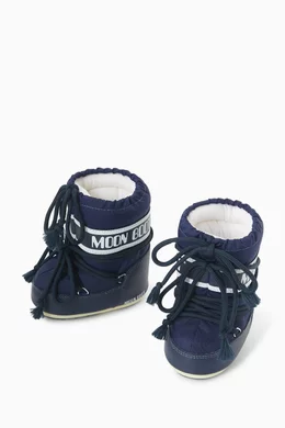 Buy Moon Boot Blue Icon Mini Boots in Nylon For Baby Boys Online