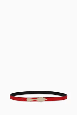 Christian Louboutin Bettina Belt - Smooth Calf Leather
Reversible Black OR Red Christian Louboutin Bettina reversible belt for Women  main image 4