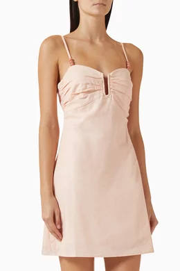 Buy Minkpink Pink Gigi Mini Dress in Cotton-linen For Women Online | Ounass  Qatar