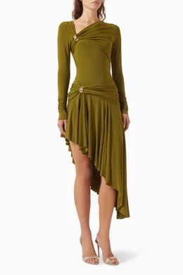green gauze dress Kayleen Tan Smocked Bodice Gauze Dress, XX Large main image 0