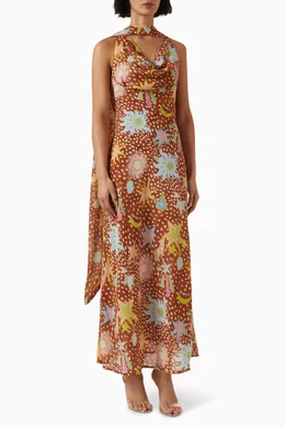 Buy Never Fully Dressed Brown Sophie Scarf Dress For Women Online | Ounass  Qatar