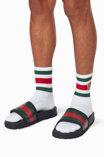 hover state of Black Pursuit Trek Web Slide Sandals 