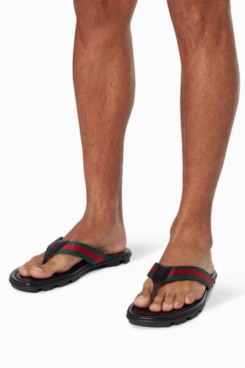 hover state of Black Titan Beach Web Sandals