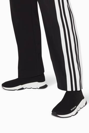 hover state of Speed Logo-Print Stretch-Knit High-Top Sneakers   