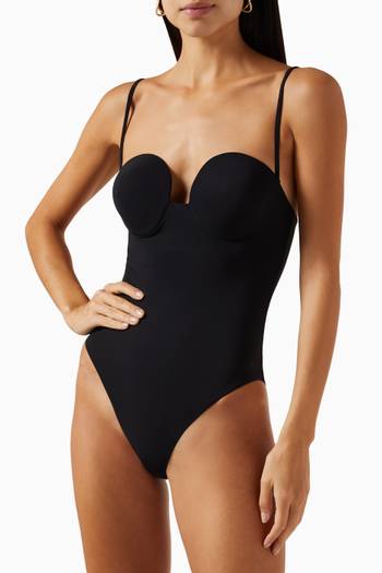 hover state of Retro Bustier One-piece Swimsuit