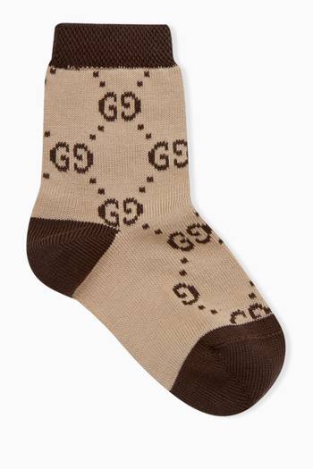 hover state of Logo Print Socks in Cotton
