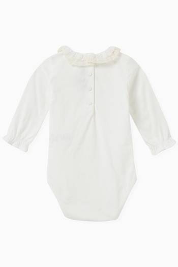 hover state of Ruffled Collar Bodysuit in Cotton
