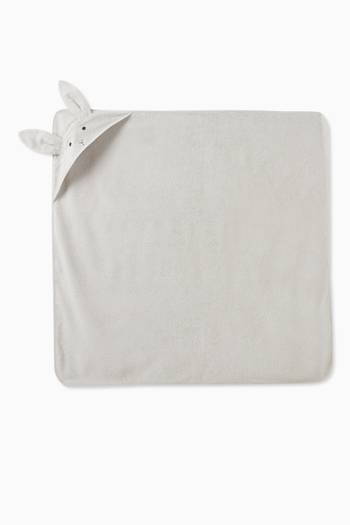 hover state of Rabbit-detail Hooded Towel in Cotton Terry