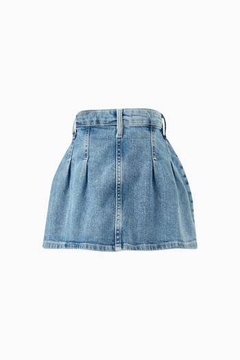 hover state of Pleated Mini Skirt in Denim