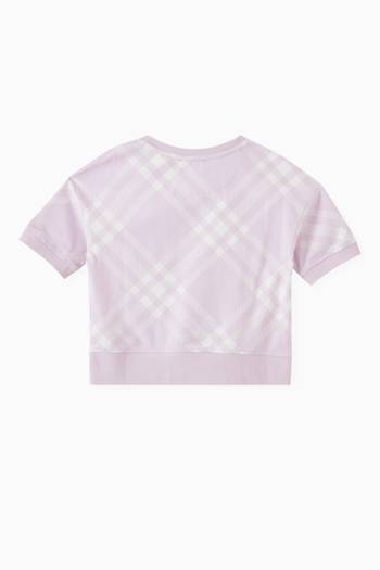 hover state of Check Print T-shirt in Cotton