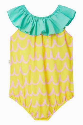 hover state of Pineapple Romper in Organic Cotton