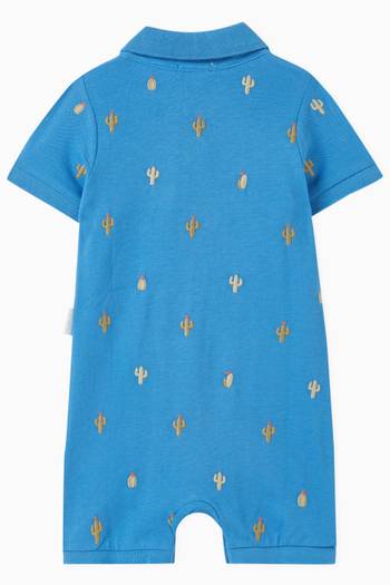 hover state of Cactus Polo Growsuit in Organic Cotton Piqué