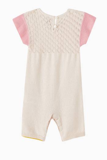 hover state of Ruffle Sleeve Romper in Cotton & Silk