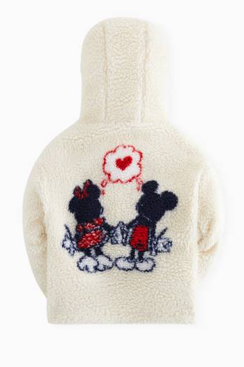 hover state of x Disney Mickey & Friends Hoodie in Sherpa